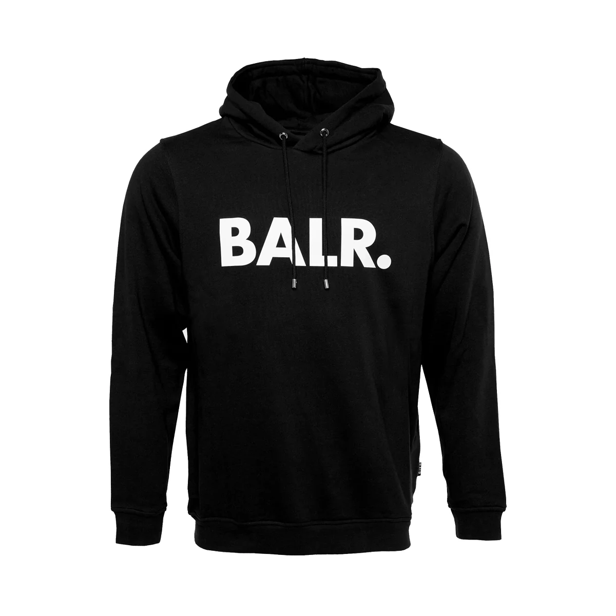 Brand Straight Hoodie Jet Black