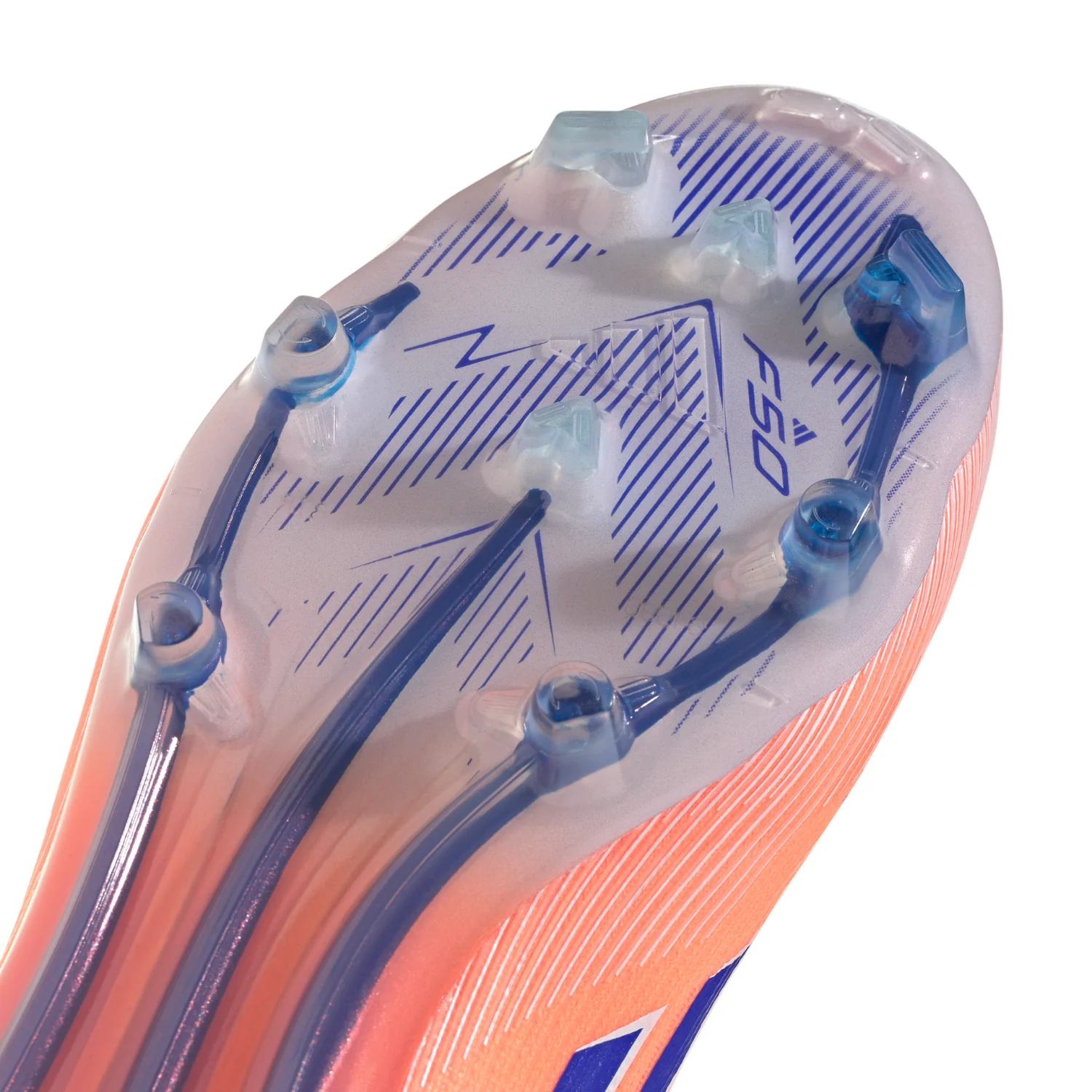 F50 Elite FG - Beam Orange/Lucid Blue/Cloud White - Image 4
