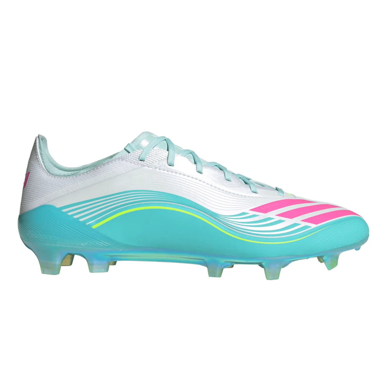 F50 Elite FG ‘Messi’ - Cloud White/Lucid Pink/Flash Aqua