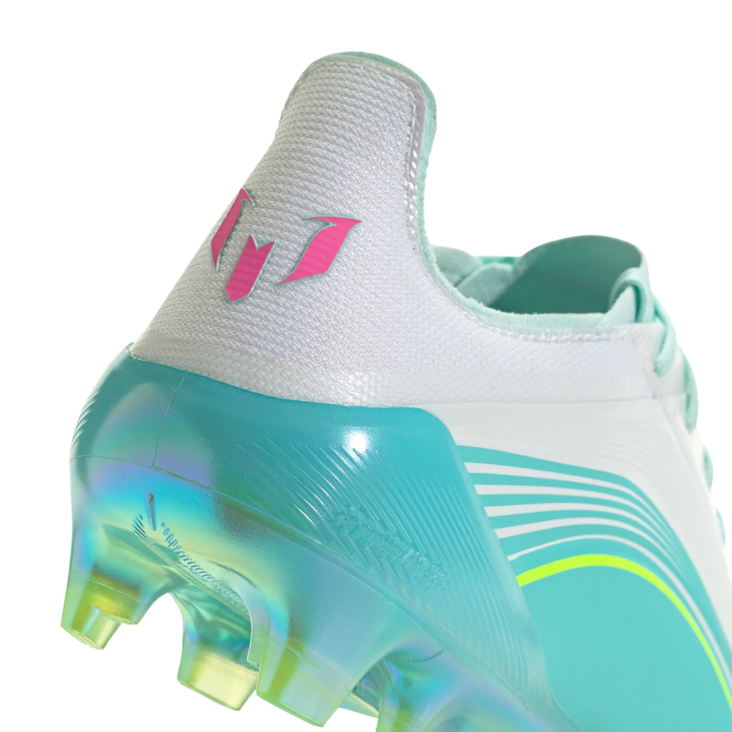 F50 Elite FG ‘Messi’ - Cloud White/Lucid Pink/Flash Aqua - Image 4