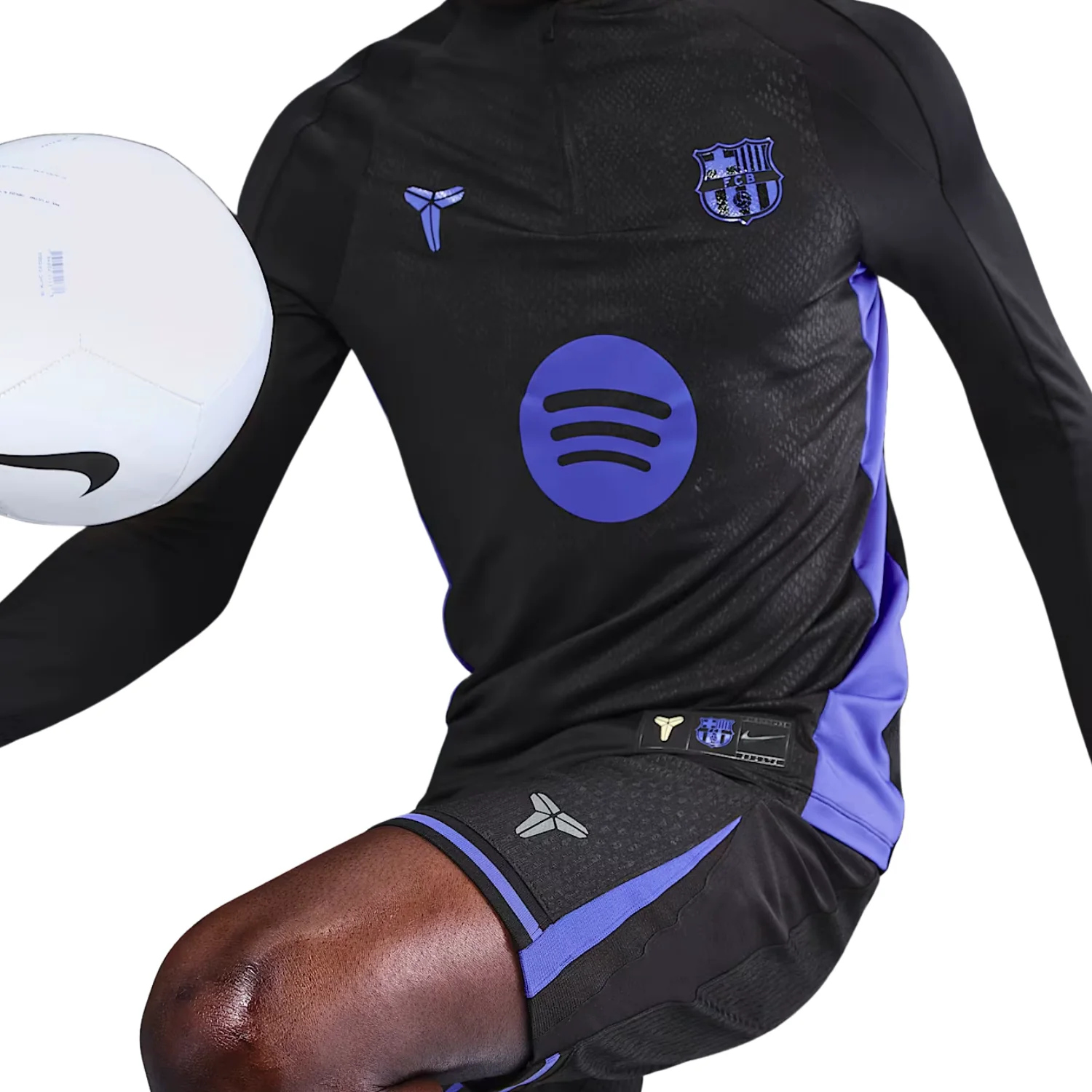 FC Barcelona Kobe Pre-Match Drill Top 25/26 - Black/Black/Persian Violet/Persian Violet - Image 3