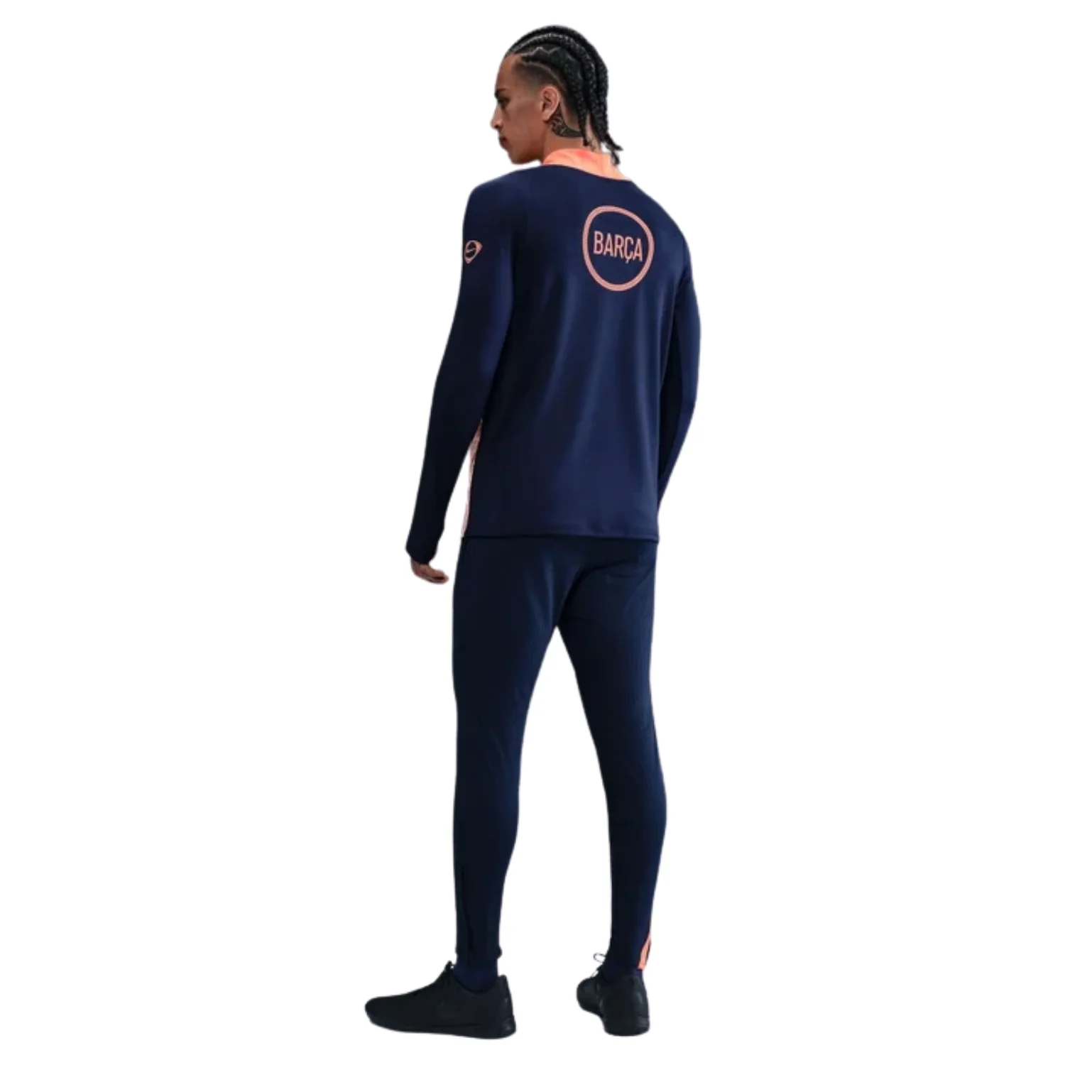 FC Barcelona Pre-match Drill Top 25/26 - Midnight Navy/Bright Mango - Image 3