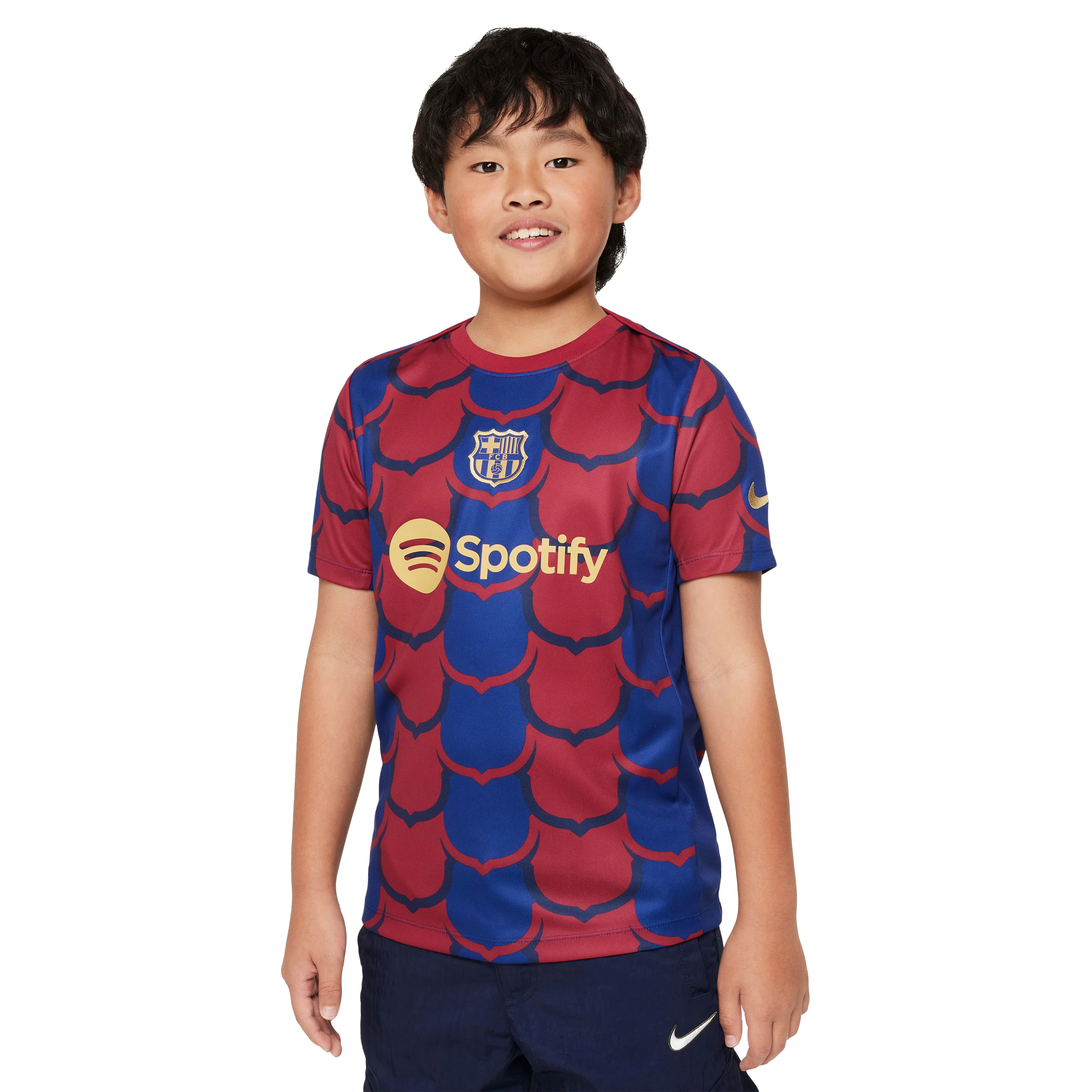 FC Barcelona Youth Academy Pro Shirt 23/24 - Deep Royal Blue/Noble Red/Club Gold