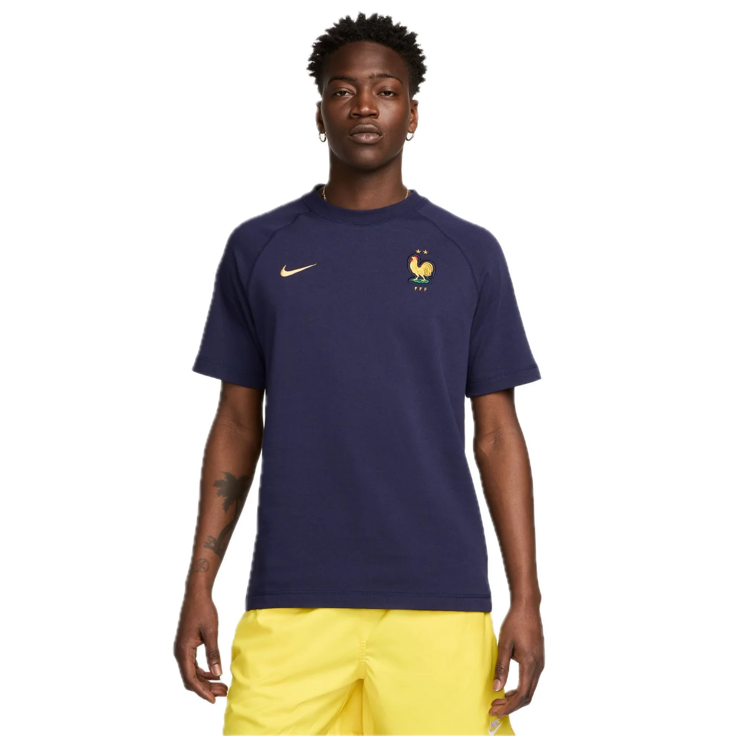 France Travel Shirt 24/25 - Blackened Blue/Club Gold