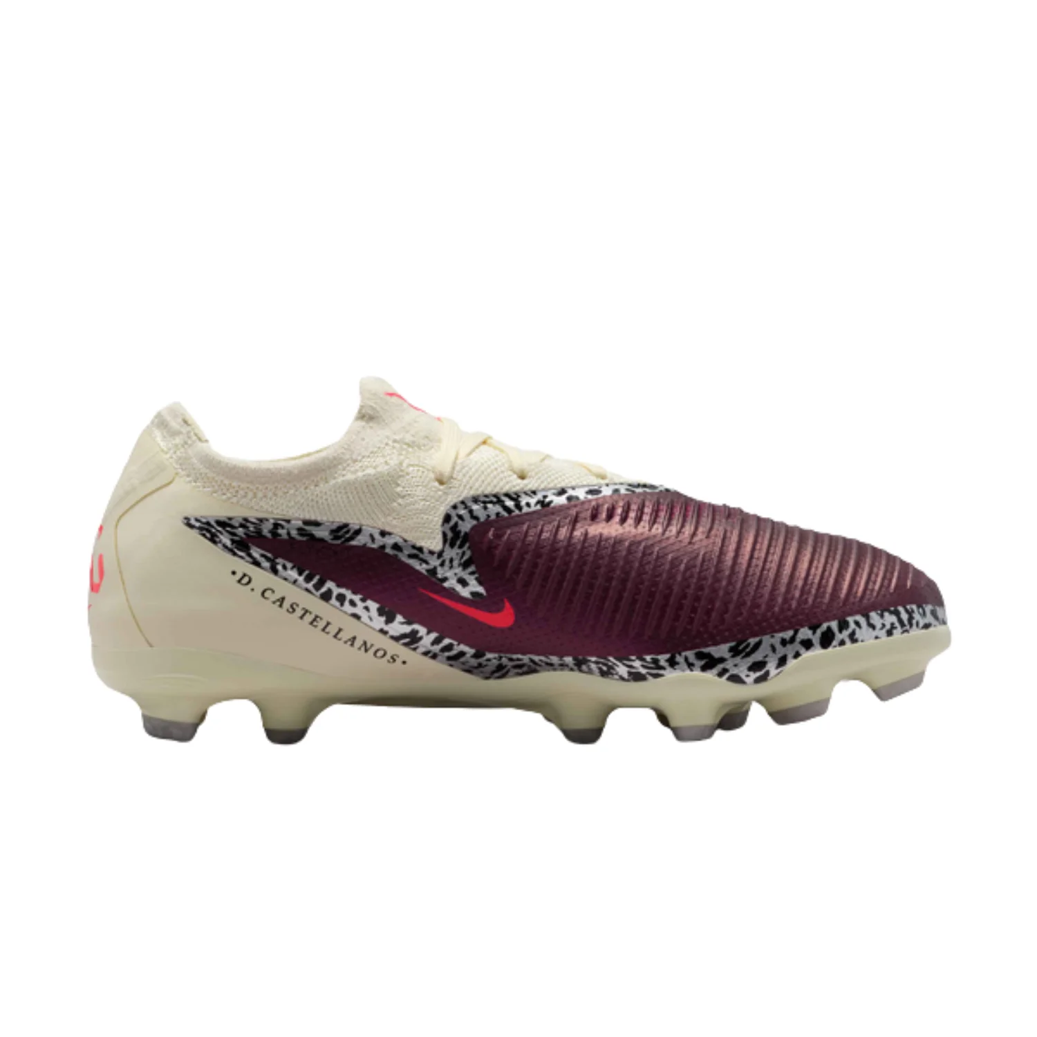 Jr Phantom 6 Low Pro FG NU 3 - Burgundy Crush/Fossil/University Red - Image 2