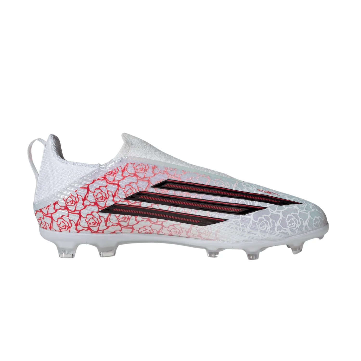 Kids F50 League LL FG/MG ‘Heartbreaker’ - Footwear White/Core Black/Lucid Red - Image 2