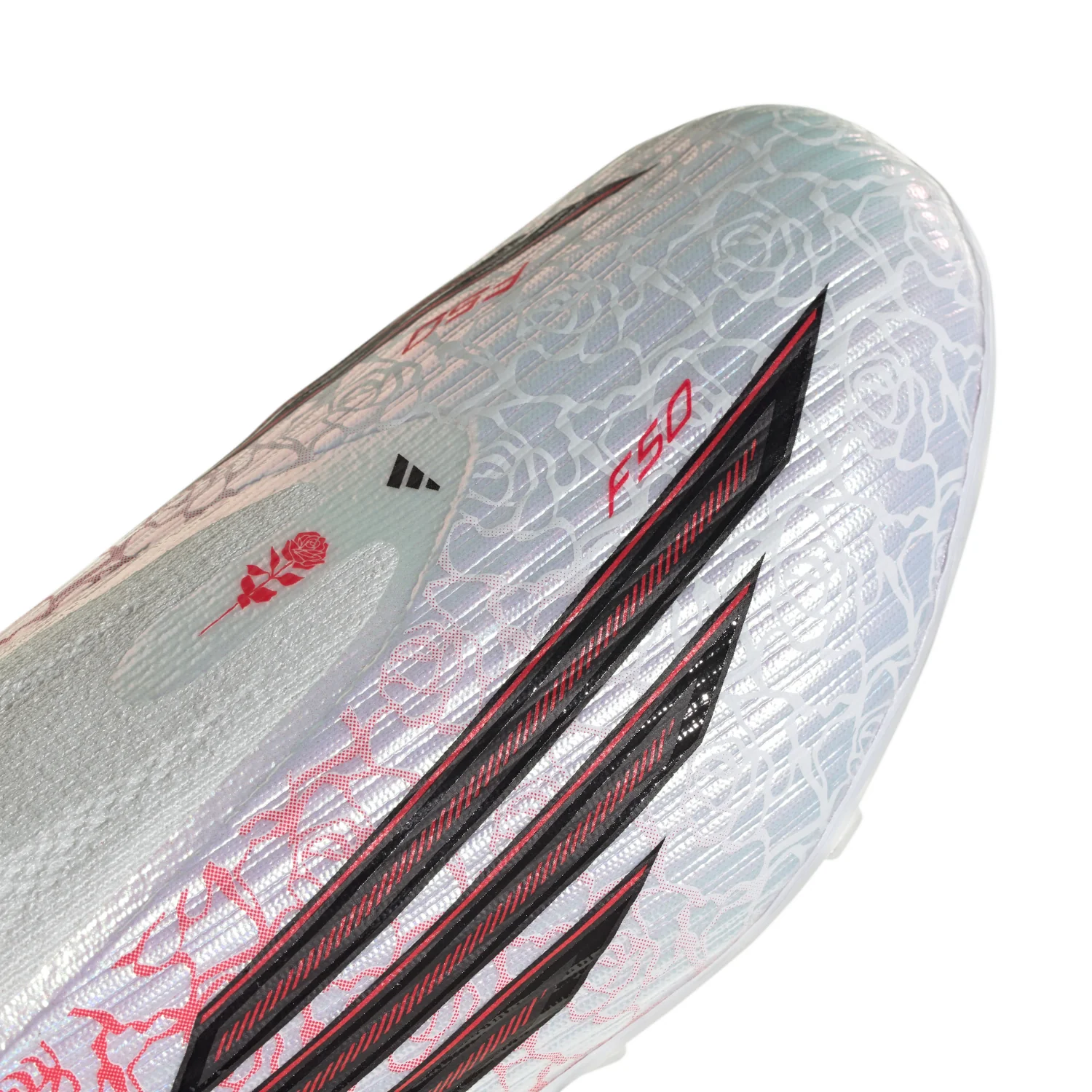 Kids F50 League LL FG/MG ‘Heartbreaker’ - Footwear White/Core Black/Lucid Red - Image 3