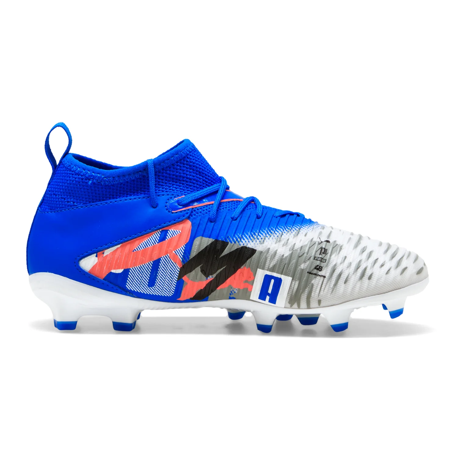 Kids Future 8 Match Forever FG/AG - White/Ultra Blue/Feather Gray/Black/Glowing Red - Image 2