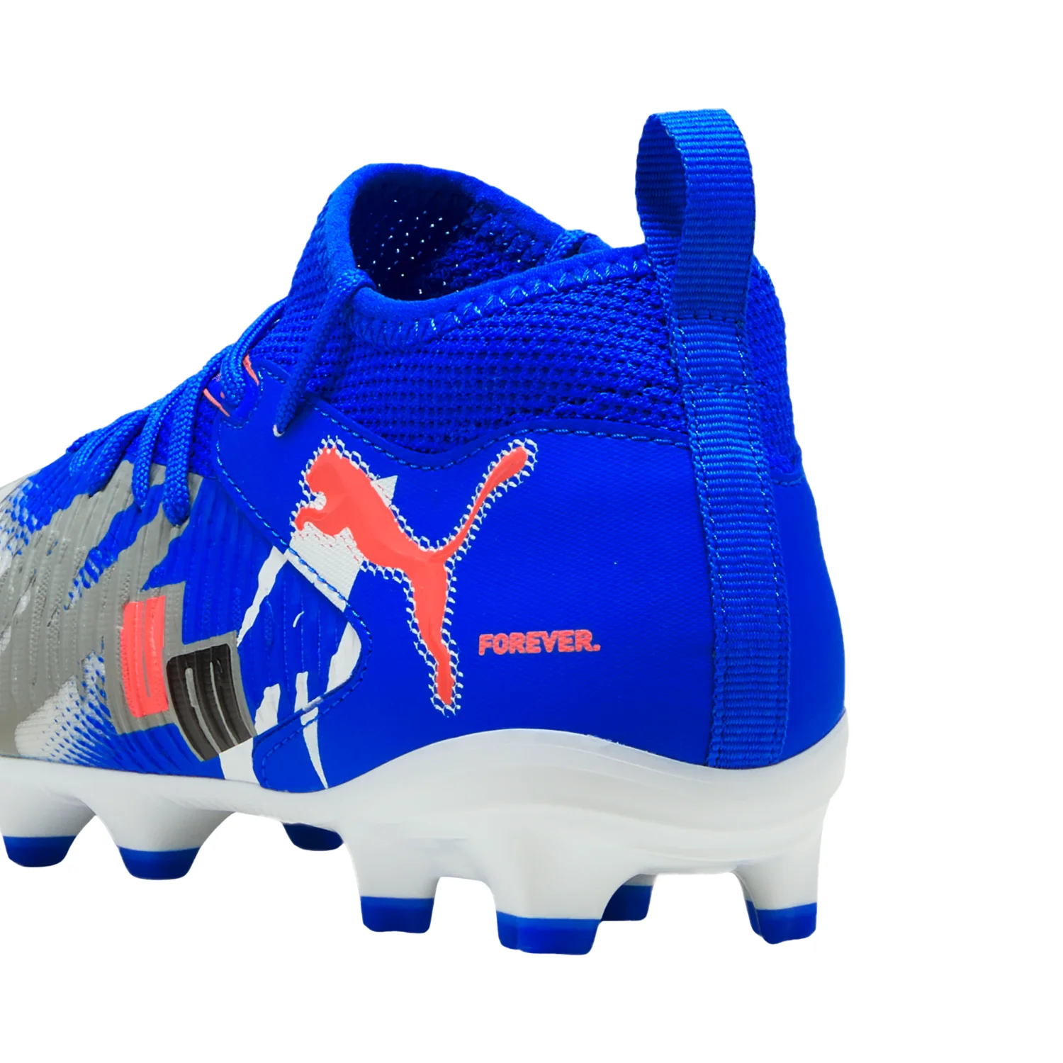 Kids Future 8 Match Forever FG/AG - White/Ultra Blue/Feather Gray/Black/Glowing Red - Image 3