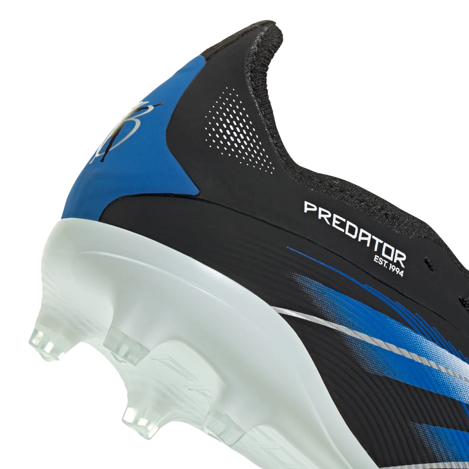 Kids JB Predator Elite FT FG - Core Black/White/Blue - Image 3
