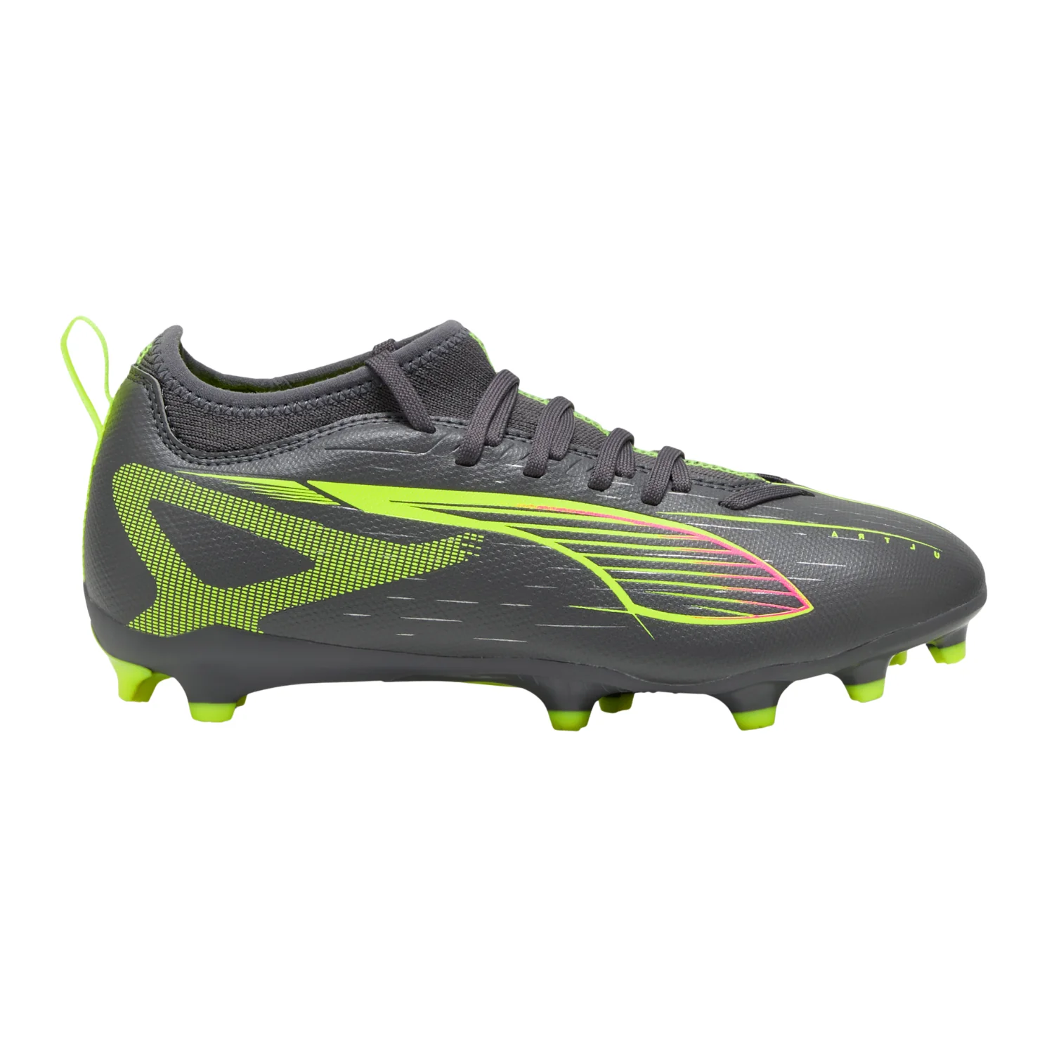 Kids Ultra 5 Match FG/AG - Matte Aged Silver/Yellow Alert/Aged Silver