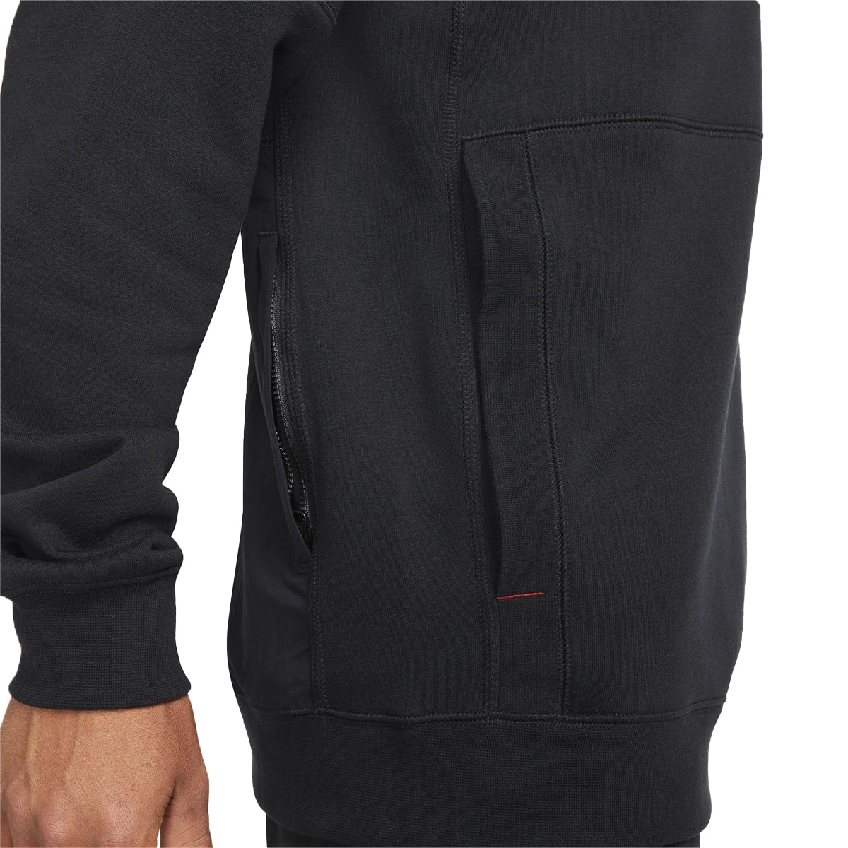 Nike FC Fleece Hoodie Black/Habanero Red/White - Image 3