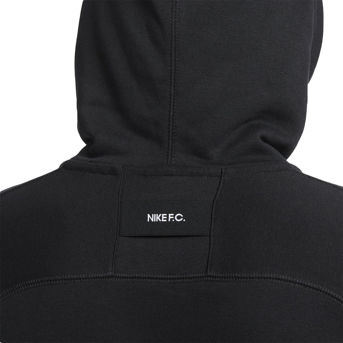 Nike FC Fleece Hoodie Black/Habanero Red/White - Image 4