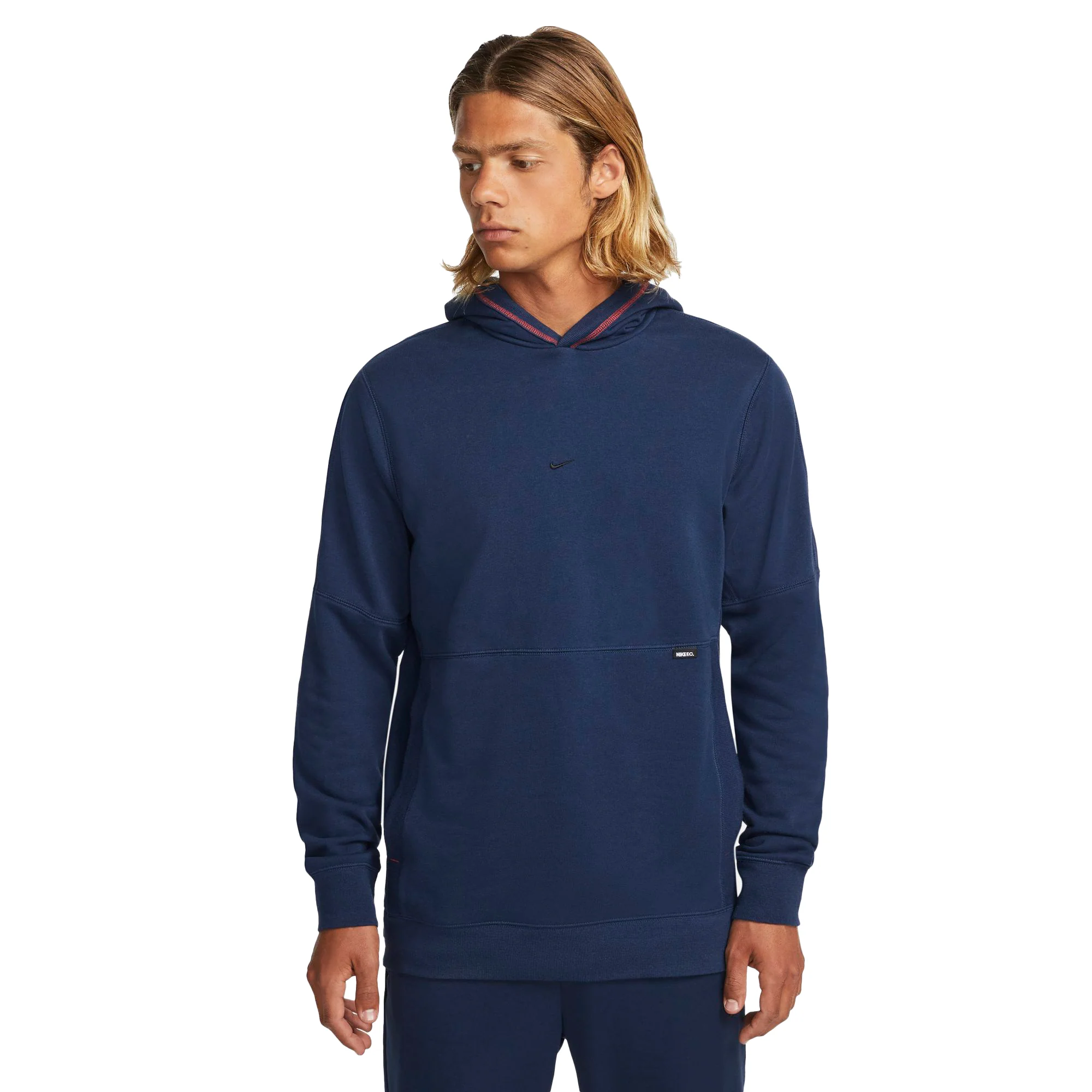 Nike FC Fleece Hoodie - Midnight Navy/Habanero Red