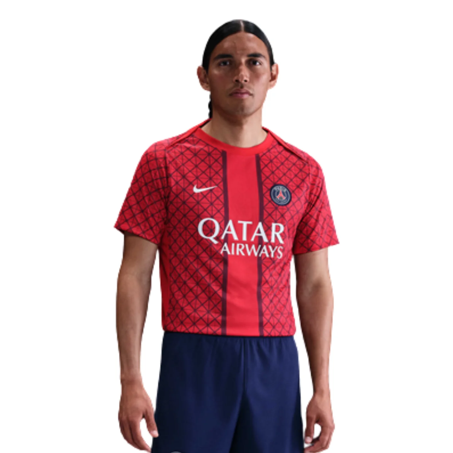 Paris Saint Germain Pre-Match Shirt 25/26 - University Red/Midnight Navy/White
