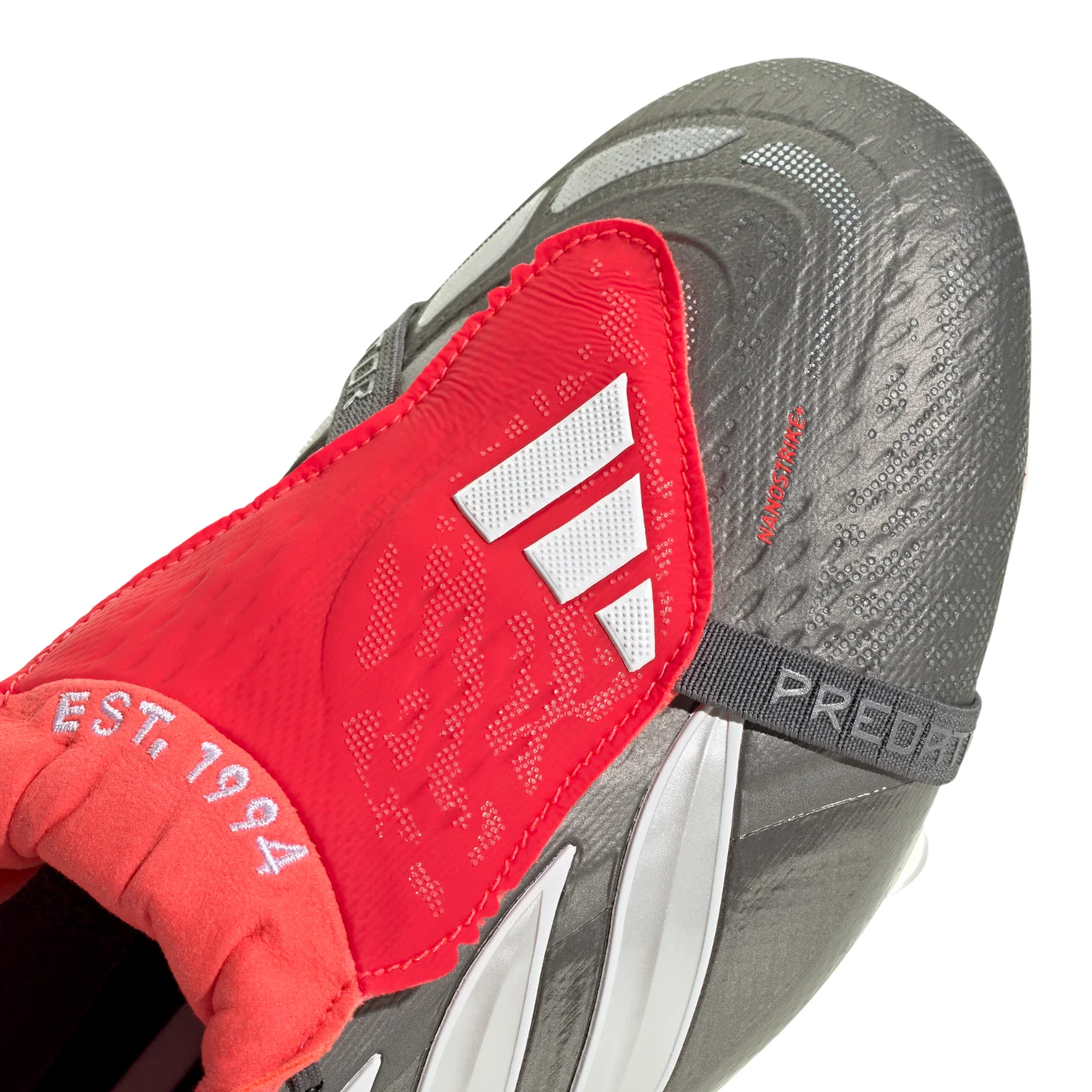 Predator Elite FT FG - Iron Metal/White Metal/Lucid Red - Image 3