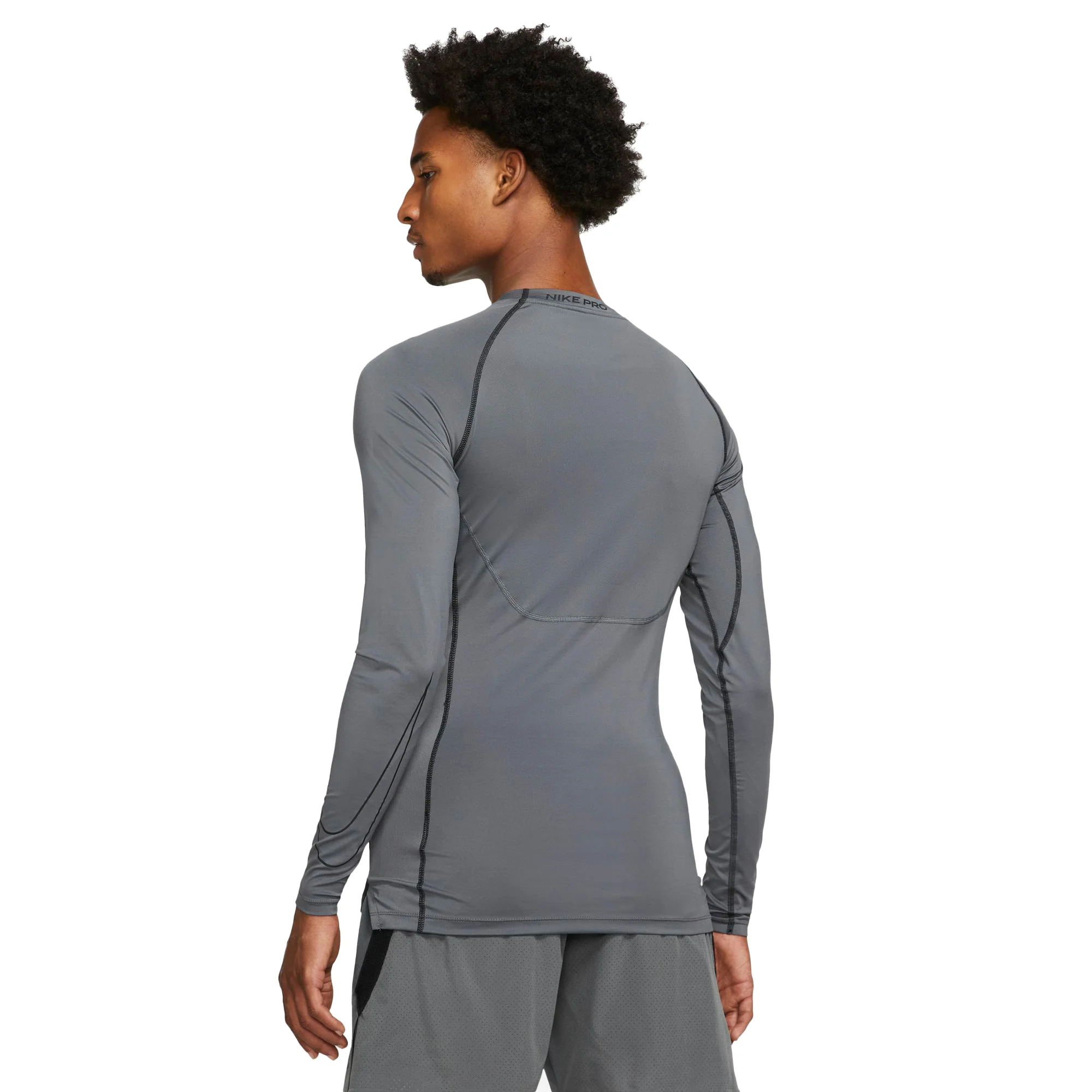 Pro Dri-FIT Tight Top LS - Iron Grey/Black - Image 2