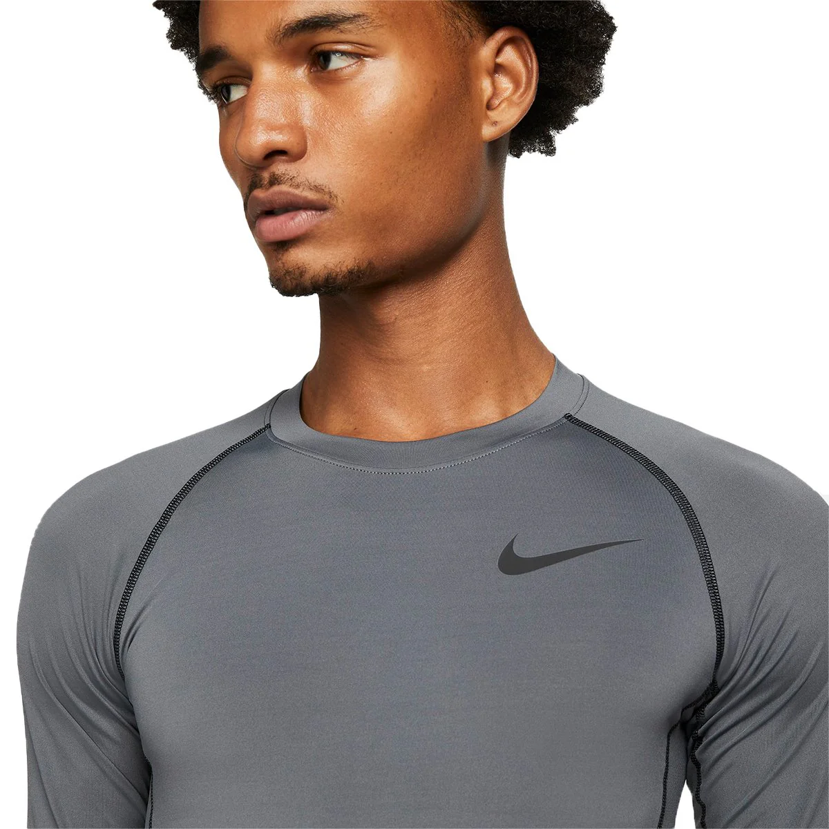 Pro Dri-Fit Tight Top LS Iron Grey/Black - Image 3