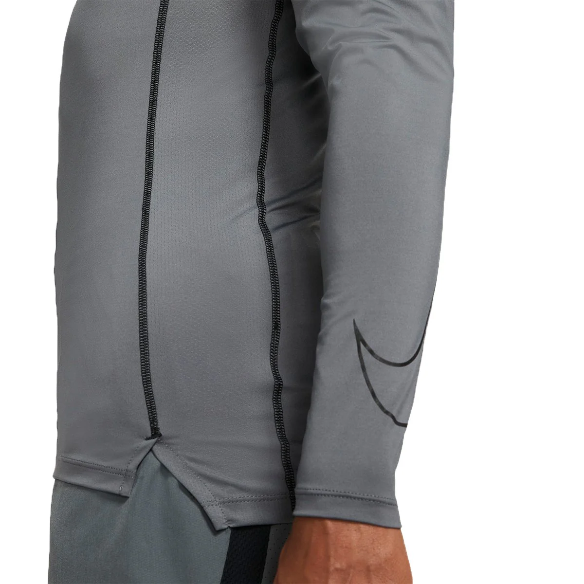 Pro Dri-Fit Tight Top LS Iron Grey/Black - Image 4