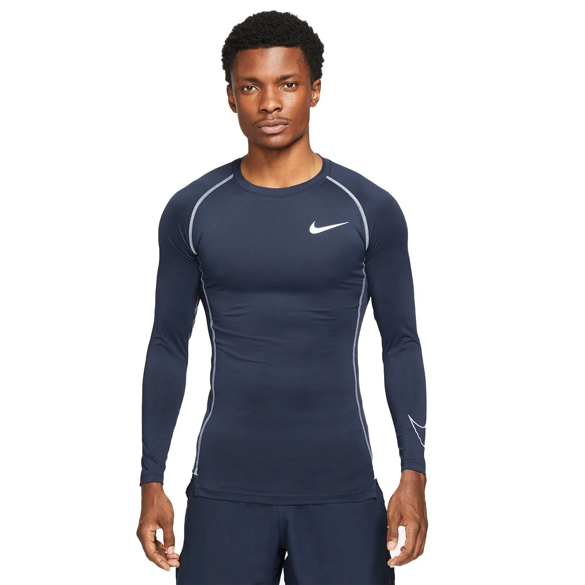 Pro Dri-Fit Tight Top LS Obsidian/Iron Purple