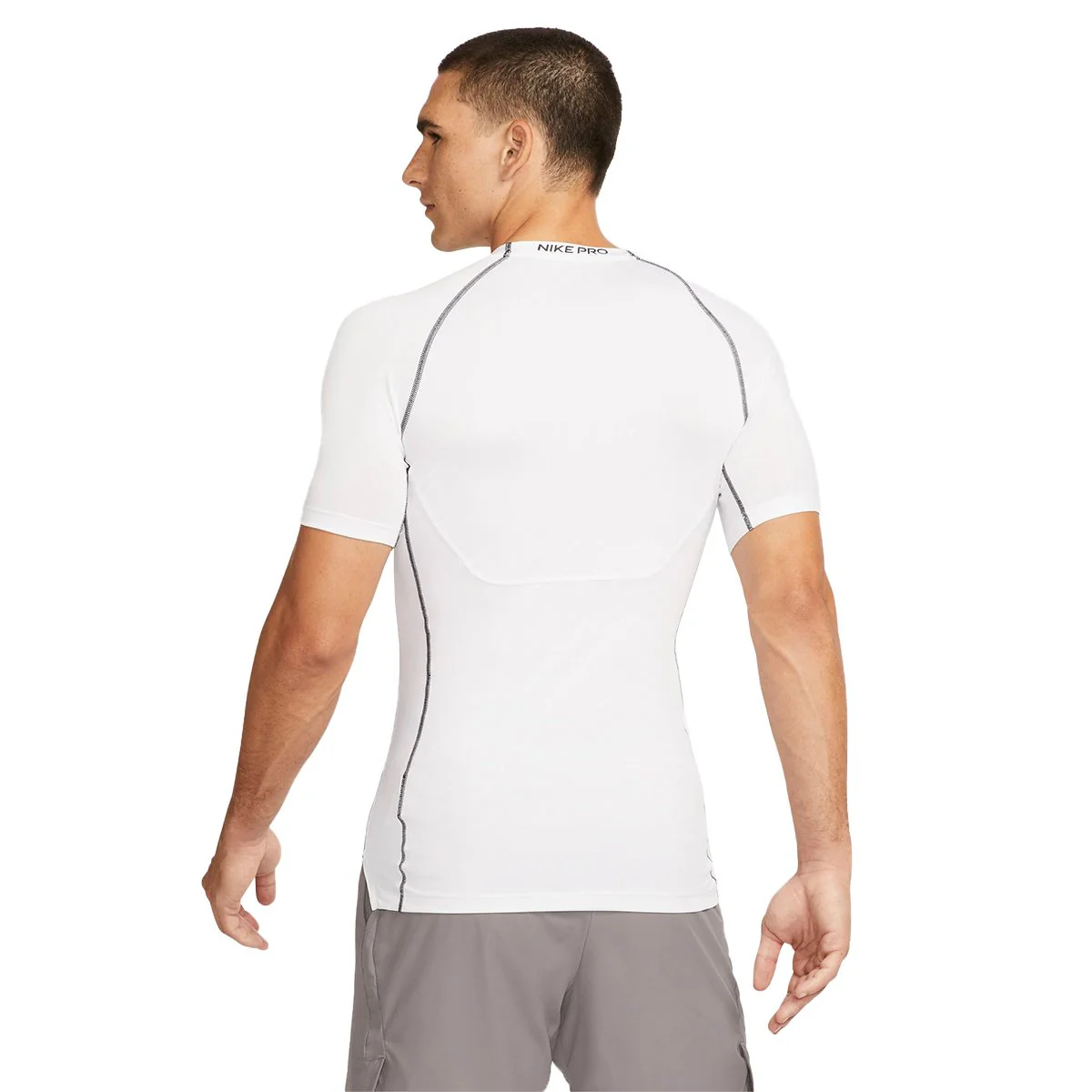 Pro Dri-Fit Tight Top SS White/Black - Image 2