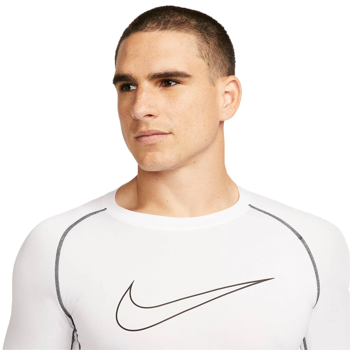 Pro Dri-Fit Tight Top SS White/Black - Image 3