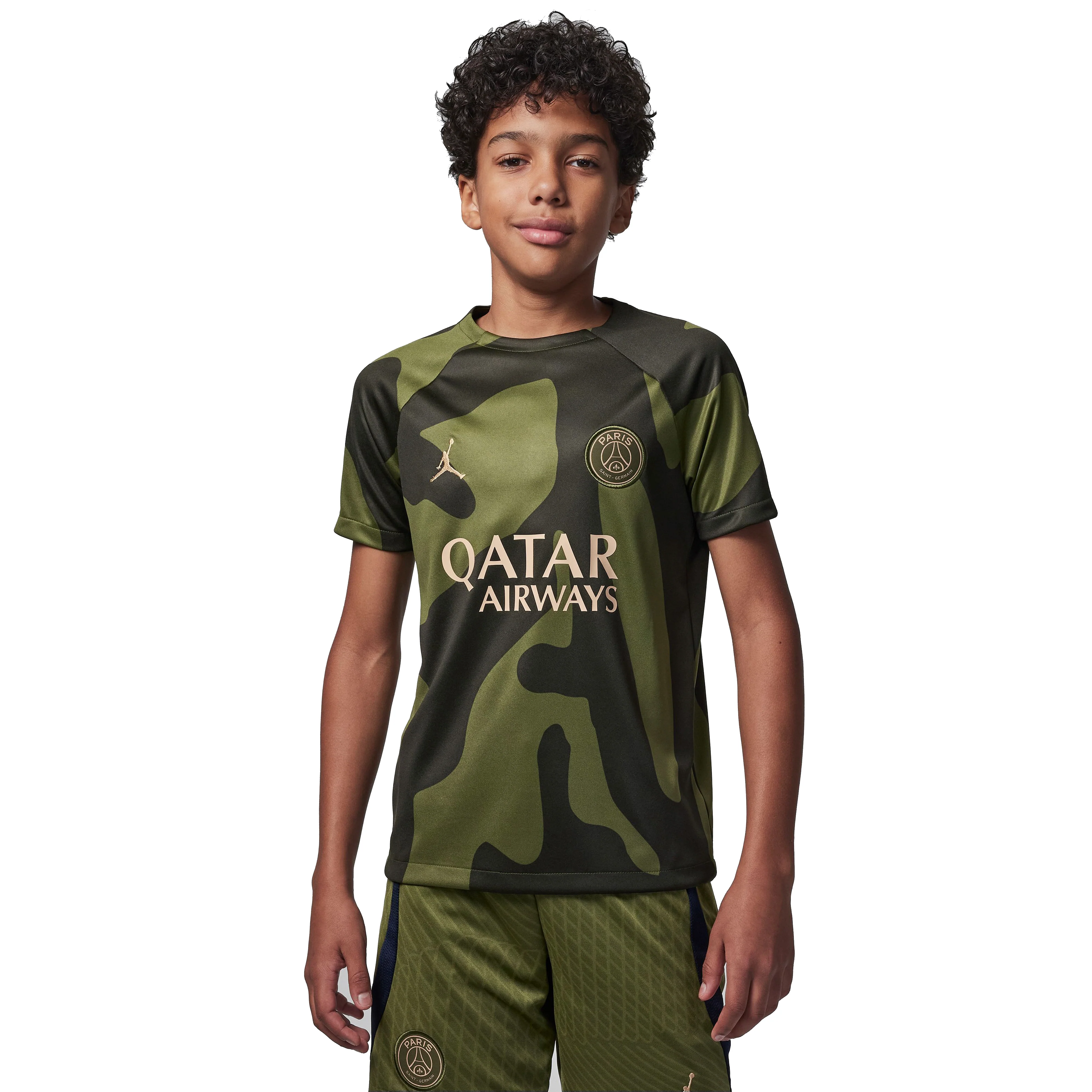 PSG Youth Academy 4th Shirt 23/24 - Rough Green/Sequoia/Dark Obsidian/Hemp