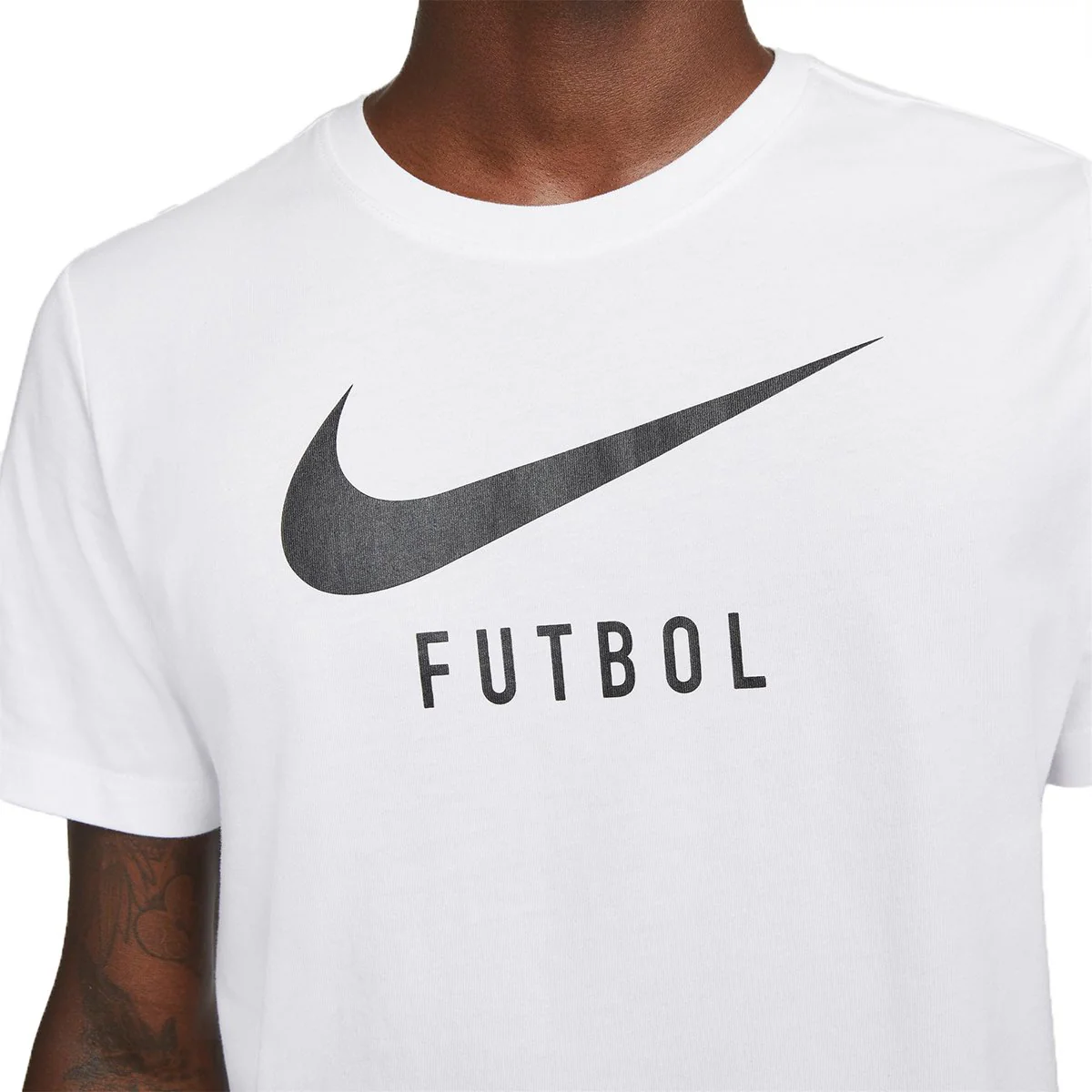 Swoosh Futbol Tee White/Black - Image 3