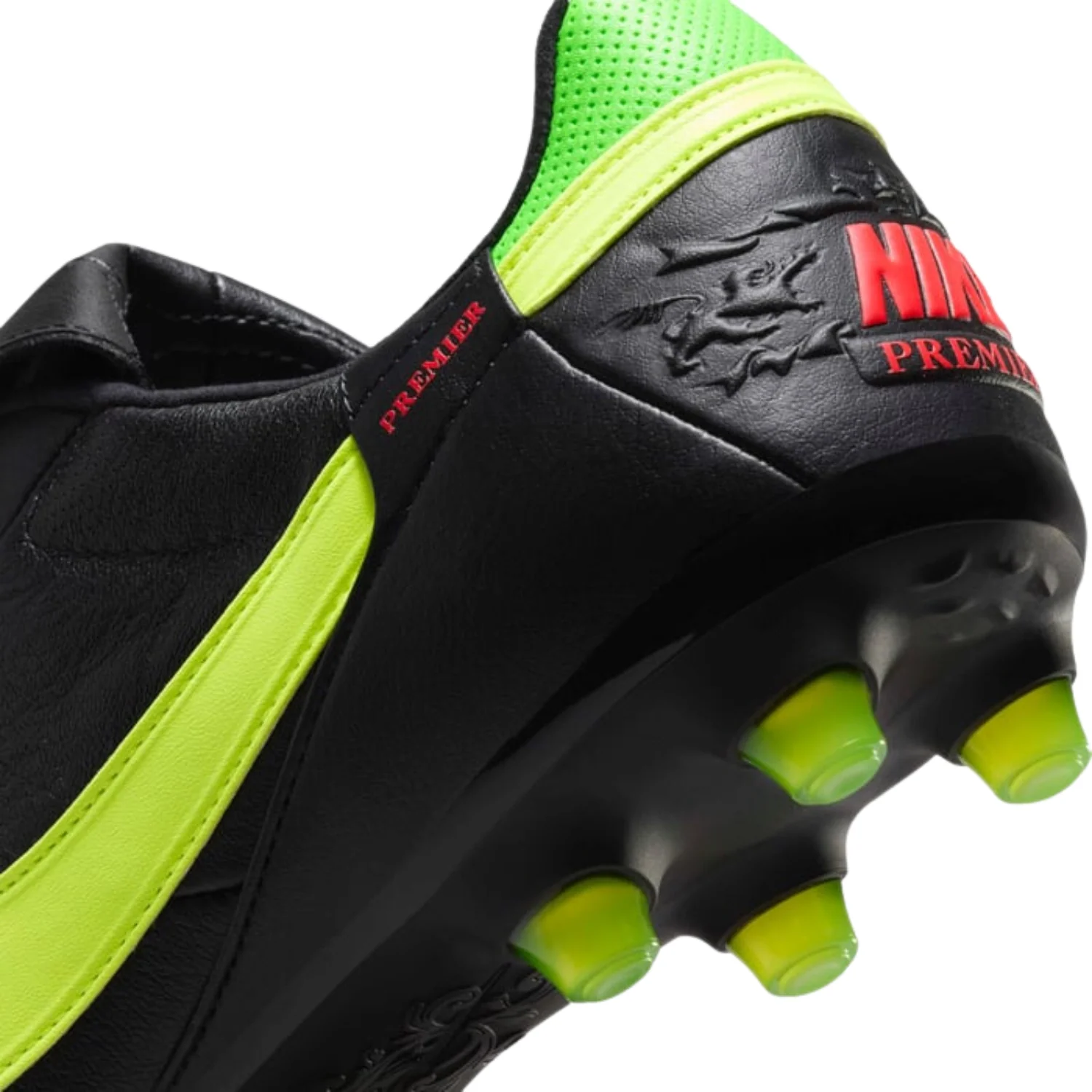 The Nike Premier III FG - Black/Green Strike/Bright Crimson/Volt - Image 3